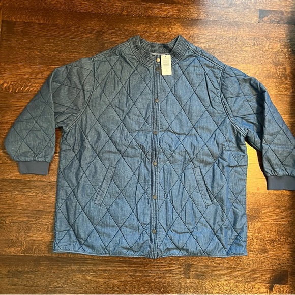 NWT Torrid size 3X chambray quilted Shacket - Picture 2 of 9
